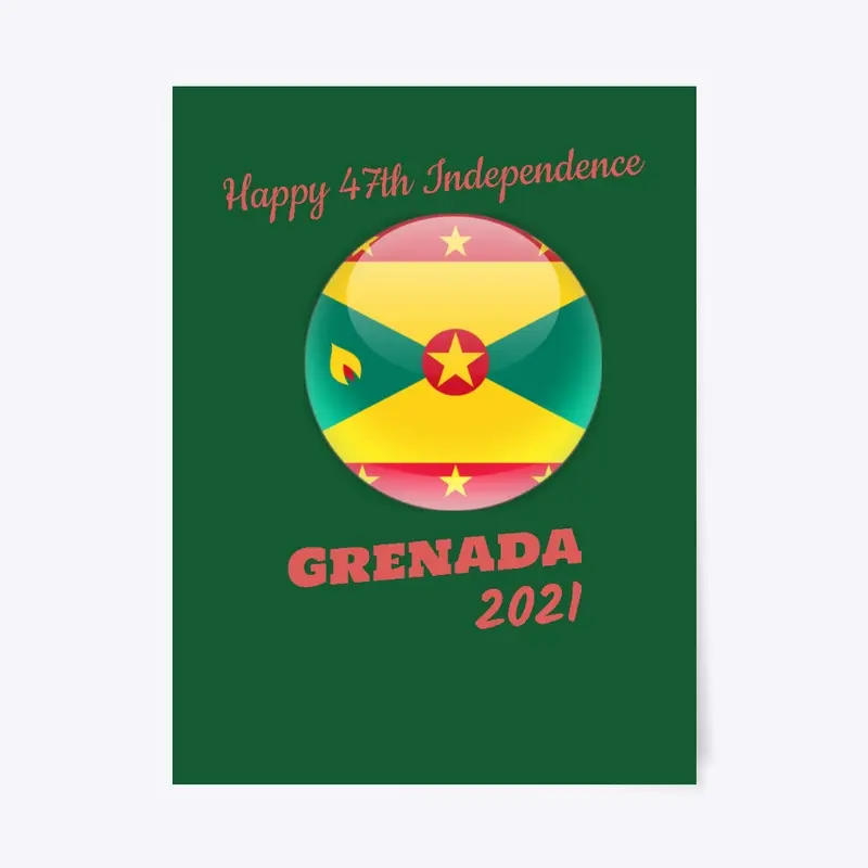 Happy 47th Independence Circle Flag Gda