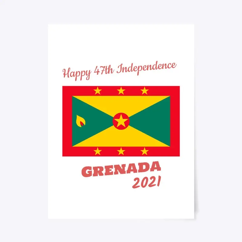 Happy 47th Independence - Flag Grenada