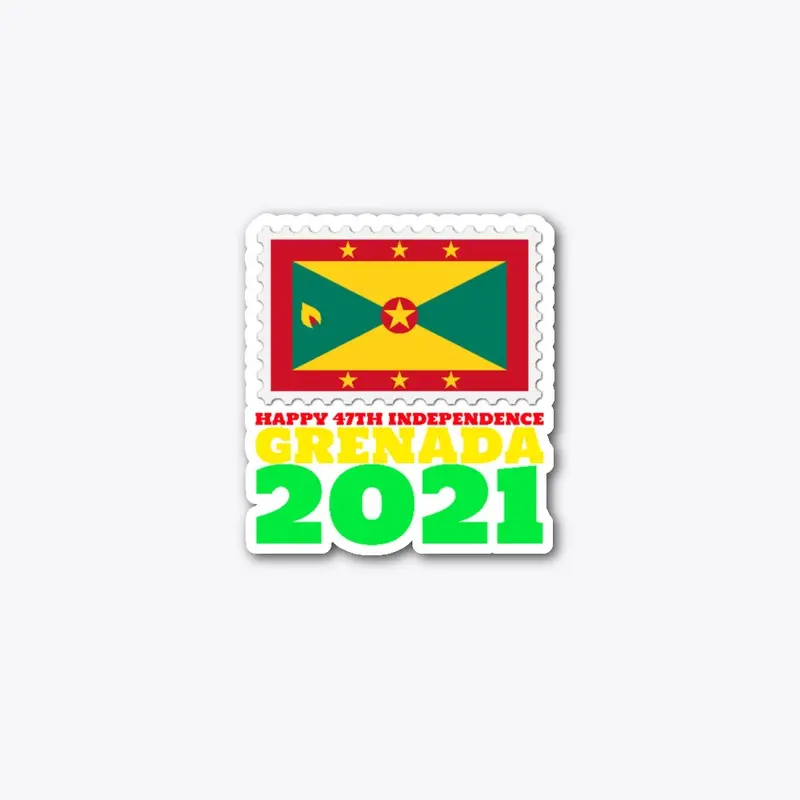 Happy 47th Independence - Stamp  Flag Gd